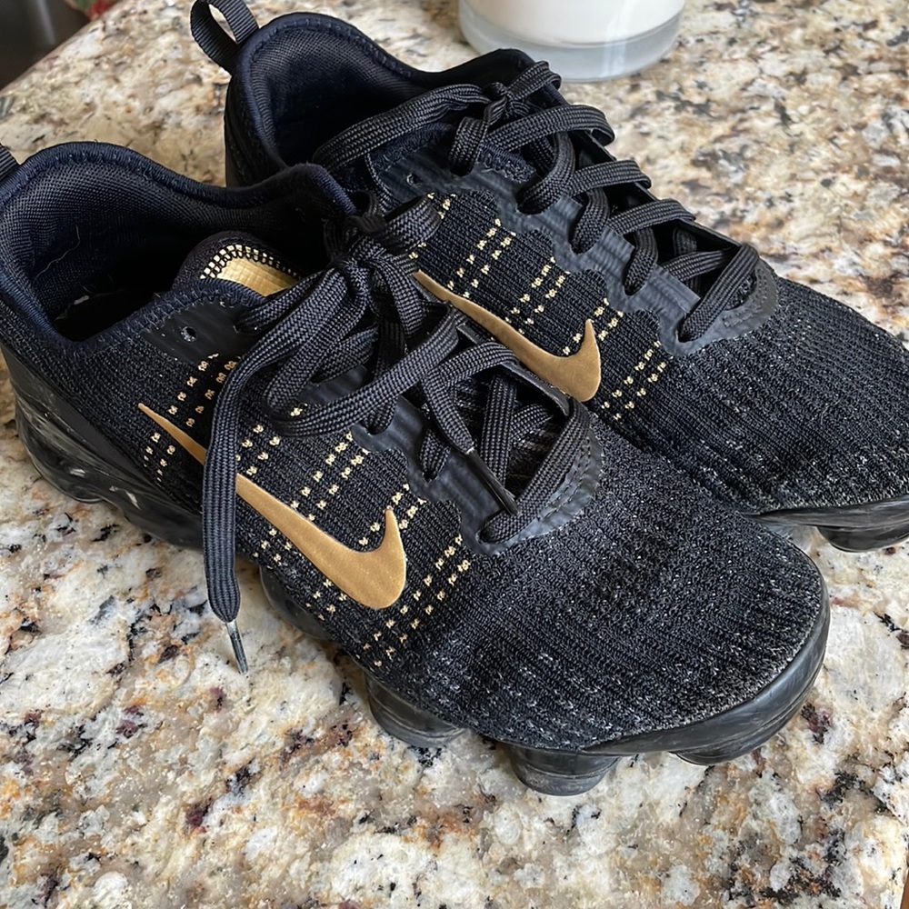 Nike Black and Gold vapormax